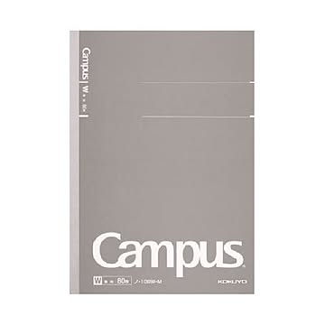 （まとめ）コクヨ キャンパスノート A5 無地80枚 グレー ノ-108W-M 1セット（5冊）【×5セット】