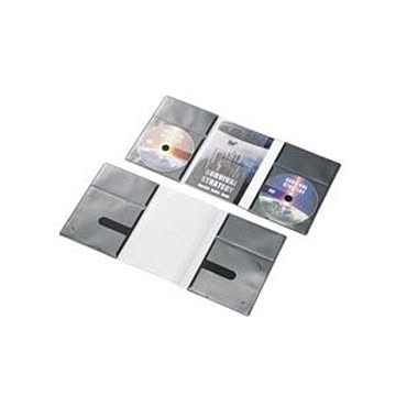 (まとめ)エレコム CD/DVD用スリム収納ソフトケース CCD-DP2D10BK【×5セット】