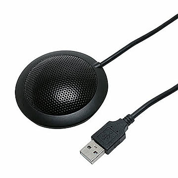 ミヨシ USB平型無指向性マイク ブラック UMF-03/BK 管理No. 4951241145592
