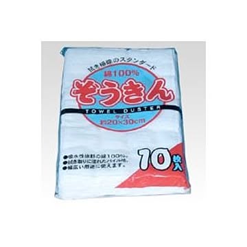 （まとめ） ぞうきん CR-ZK203-W 10枚入 【×10セット】