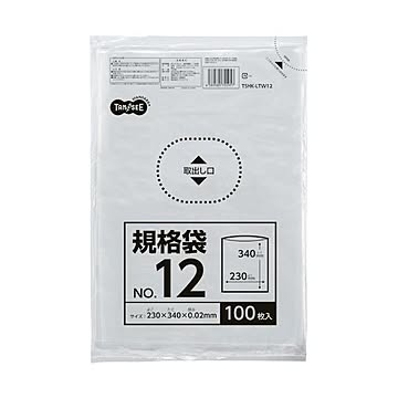 （まとめ） TANOSEE 規格袋 12号0.02×230×340mm 1パック（100枚） 【×30セット】