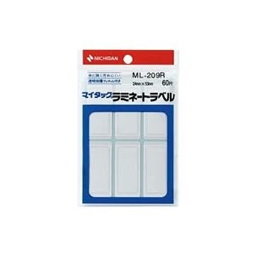 （まとめ）ニチバン マイタックラミネートラベル ML-209R 赤枠【×20セット】