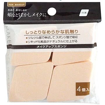 メイクアップパフ（菱形・4個入） 12個セット 18-867