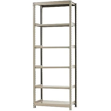 スチールラックのキタジマ 軽中量棚150kg アイボリー  (高さ240cm/6段)