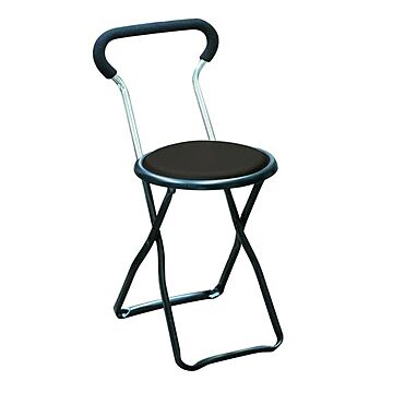 ソニックチェア 日本製 折りたたみ椅子 4脚セット ブラック×ブラック 幅32cm スチールパイプ