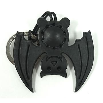 LA CUOIERIA（ラ・クオイエリア） ハンドメイド 本革 キーホルダー コウモリ