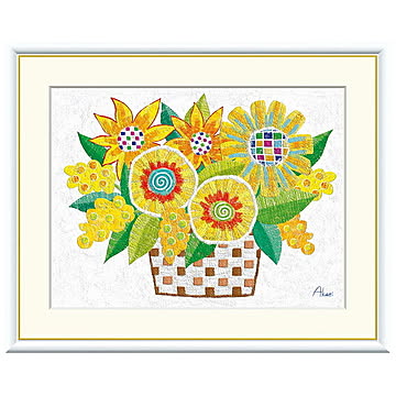 額絵 パッピーイエロー 春田あかり 52x42cm 三幸