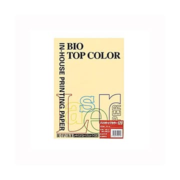 （まとめ） 伊東屋 バイオトップカラー A4判 50枚入 120g／m2 BT301 クリーム 【×5セット】