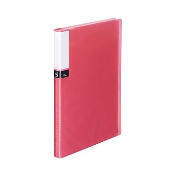 （まとめ） TANOSEE クリアブック（透明表紙） A4タテ 36ポケット 背幅20mm ピンク 1セット（10冊） 【×3セット】