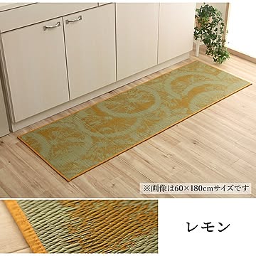 キッチンマット い草 『デザート』 フルーツ 3サイズ 60×120cm、60×180cm、60×240cm 台所マット 日本製 果物柄 抗菌防臭 調湿 消臭 汚れにくい 滑りにくい