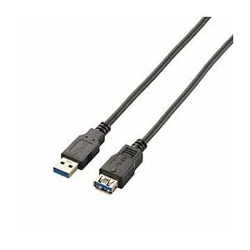 (まとめ)エレコム USB3.0延長ケーブル(A-A) USB3-E15BK【×3セット】