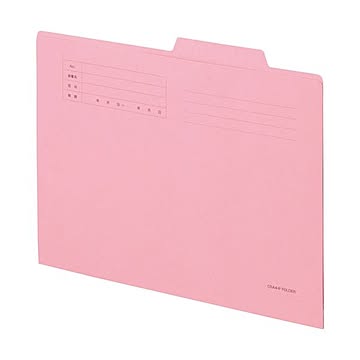 （まとめ） TANOSEE 個別フォルダー A4 ピンク 1セット（100冊：10冊×10パック） 【×2セット】