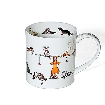 ダヌーン マグ ORKNEY 電線で待ち合わせだワン！ LIVE WIRES DOG  Dunoon Mug