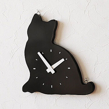 猫の壁掛け時計 日本製 壁掛け インテリア 木製 猫雑貨 猫グッズ BREAブレア