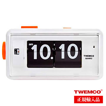 TWEMCO 置き時計 AL-30-WHITE ホワイト トゥエンコ パタパタ時計 (フリップ クロック) クオーツ 正規輸入品