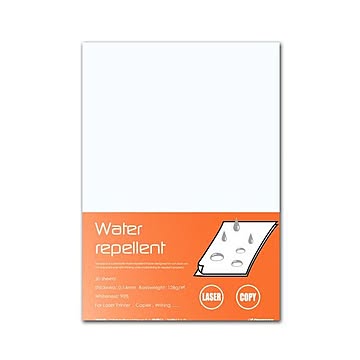 (まとめ) 長門屋商店 撥水紙 ウォーターリペレント A4 特厚口 128g ナ-WR301 1冊(50枚) ×5セット