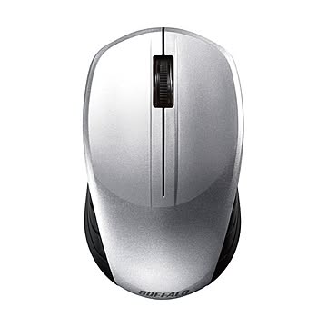 バッファロー 無線 BlueLED3ボタン スタンダードマウス シルバー BSMBW107SV 1セット(3個)