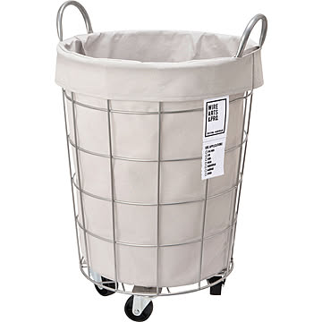 【BRID】Laundry ROUND BASKET WITH CASTER 33L ランドリー ラウンド バスケット 33L