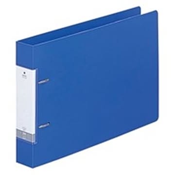 (業務用10セット) LIHITLAB D型リングファイル A4/2穴 ヨコ型 G2236-8 46mm 青