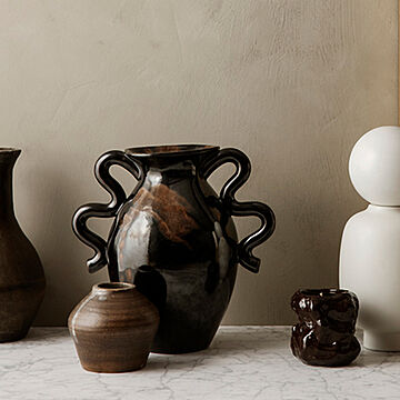 ferm LIVING (ファームリビング) Verso Table Vase (ベルソフラワーベース) ブラック/ブラウン/ブライトブルー/クリーム/テラコッタ 花瓶