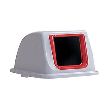 テラモト エコ分別カラーペール90 赤 蓋付き DS-252-412-2 ×3セット