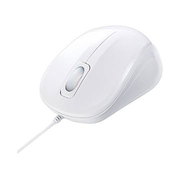 （まとめ） サンワサプライ 静音有線マウス MA-BL9W ホワイト×10セット