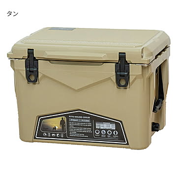 キュリアス ICE AGE クーラーボックス 33.1L 幅57x奥行40x高さ40cm タン