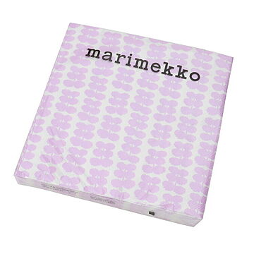 マリメッコ ペーパーナプキン ローペルッティ ライトピンク/オフホワイト 33x33cm 20枚入り marimekko ROOPERTTI