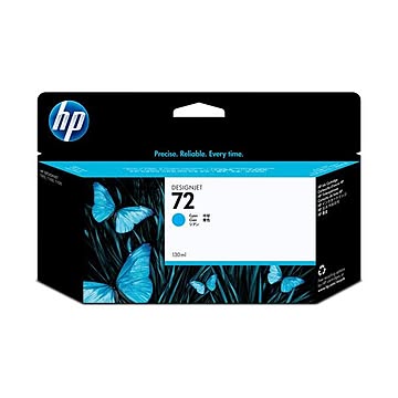 （まとめ） HP72 インクカートリッジ シアン 130ml 染料系 C9371A 1個 【×3セット】