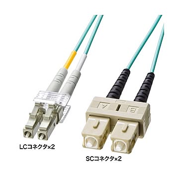 サンワサプライ OM3光ファイバケーブル HKB-OM3LCSC-01L
