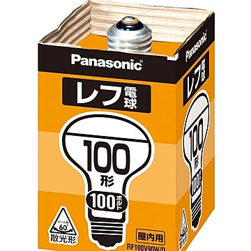 (まとめ) パナソニック レフ電球 屋内用 100W形 E26口金 ホワイト RF100V90W/D(1個) 【×10セット】