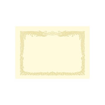 【訳あり・在庫処分】（まとめ） OA賞状用紙 クリーム賞状用紙・縦書き 10-1157 100枚入 【×2セット】