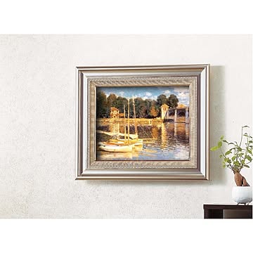 【世界の名画】名画額縁 複製画 絵画額 ■ モネ名画額Ｆ6AS「アルジャントーユの橋」 ひも付き