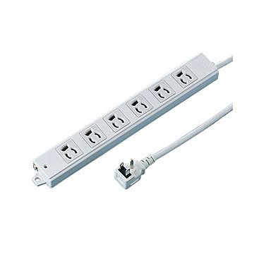 まとめサンワサプライ 工事物件タップ 抜け止めL型プラグ 3P・6個口 5.0m TAP-K6L-5 1個×3セット