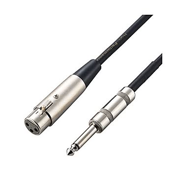 エレコム アナログケーブル マイクケーブル φ6.3-XLR 3m 楽器用 黒 DH-XLR30BK
