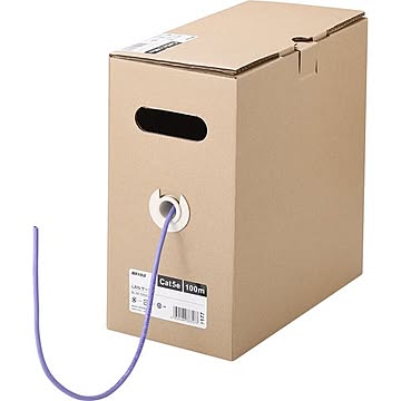 バッファロー Cat5e LANケーブル 100m 単線 パープル BL5E1000PU