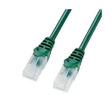まとめサンワサプライ ツメ折れ防止CAT5eLANケーブル グリーン 1.0m LA-Y5TS-01G 1本×10セット