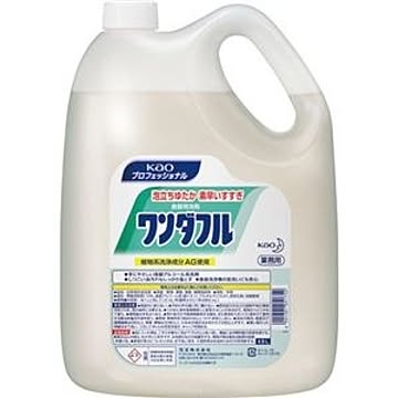 （まとめ）花王 ワンダフル 業務用 4.5L/本 1セット（4本）【3セット】