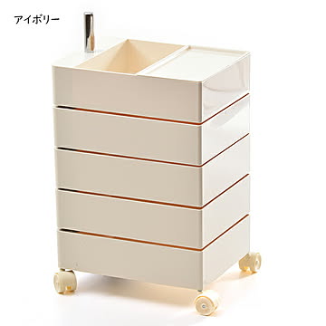 ラック 半完成品 360回転ワゴン 5段 RELS0337 幅395x奥行495x高さ710mm B.Bファニシング