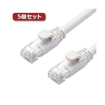 5個セット エレコム LANケーブル/CAT6A/スタンダード/7m/ホワイト LD-GPA/WH7X5