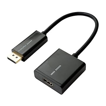 ミヨシ DisplayPort-HDMI 変換アダプタ DP-HDA01/BK