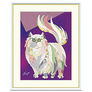 額絵 ペルシャ猫 池田麻耶 42x34cm 三幸