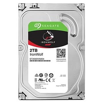 Seagate Guardian IronWolfシリーズ 3.5インチ内蔵HDD 2TB SATA 6.0Gb／s5900rpm 64MB ST2000VN004