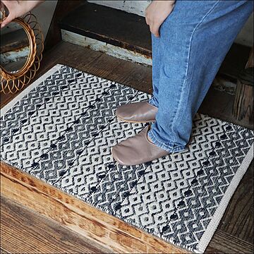 萩原 ナチュラル手織りマット サラル 約50×80cm