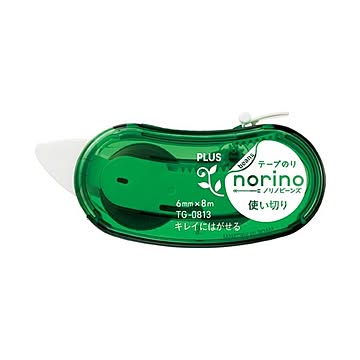 （まとめ） プラス ノリノビーンズ キレイにはがせる グリーン×30セット