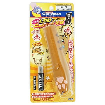 （まとめ）キャティーマンじゃれ猫 LEDニャンだろ〜？！光線 茶トラ【×6セット】