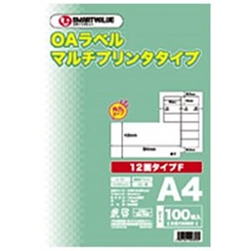 ジョインテックス OAマルチラベルF 12面100枚*5冊 A238J-5