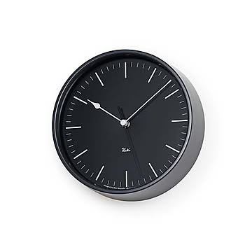 Lemnos レムノス RIKI STEEL CLOCK リキ スチール クロック WR08-24 / WR08-25 電波時計 音がしない スイープムーブメント 掛時計 ウォールクロック
