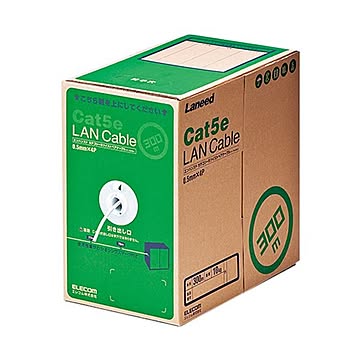 エレコム EU RoHS指令準拠LANケーブルCat5e 単線 ホワイト 300m LD-CT2/WH300/RS 1本