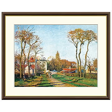 額絵 村の入口 カミーユ・ピサロ 52x42cm 三幸